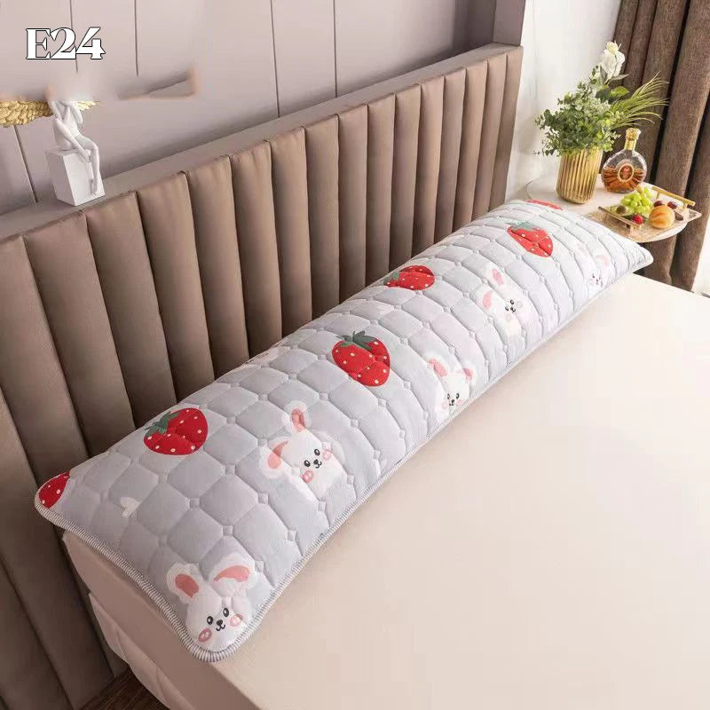 Quilted Long Body Pillow Case – Soft Cotton Cartoon Print, 120/150/180cm
