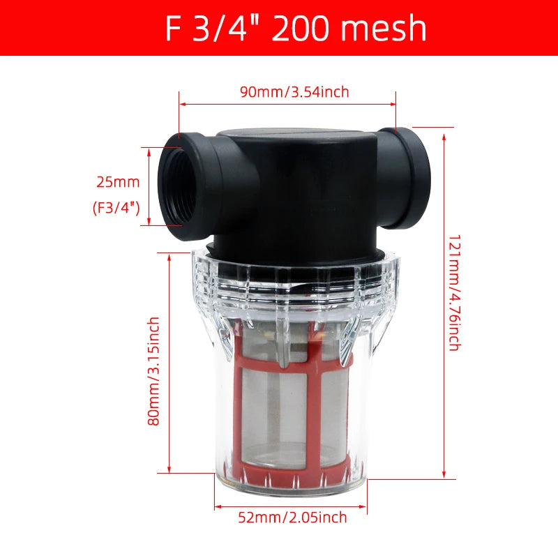 Garden Irrigation Water Pipe Filter — 1/2" to 1"