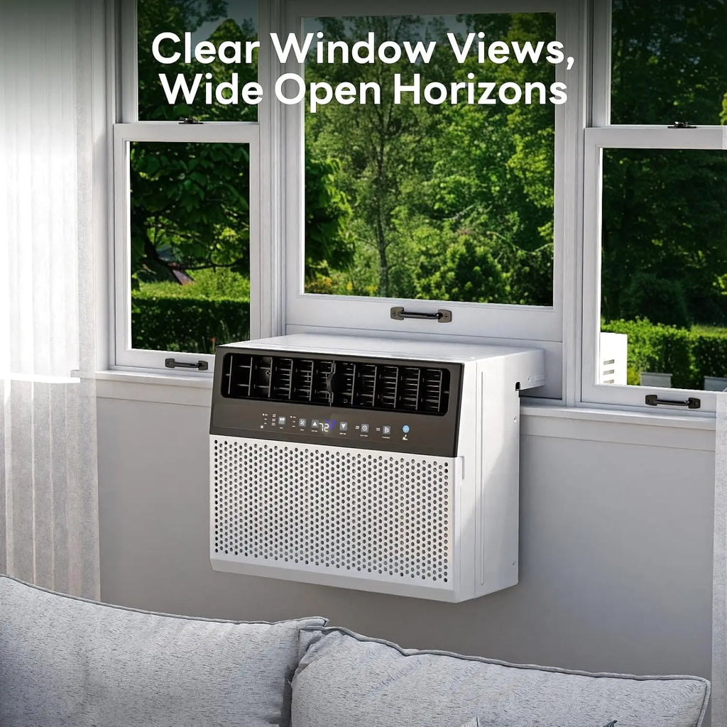 U-Shaped 10,000 BTU Window Air Conditioner — 6-in-1 Saddle AC with Cool, Fan & Dehumidifier, Energy Efficient, Low Noise, Cools up to 450 Sq Ft