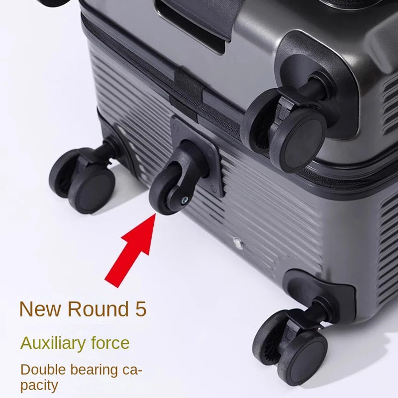 Side Opening Expandable Suitcase – Large Capacity PC Hardside with Brake & 5-Wheel Spinner 20–34"
