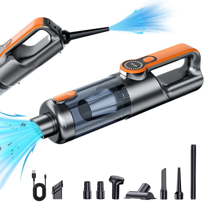 Wireless Car Vacuum Cleaner – One-Button Dust Dump, High Power Large Suction Mini Handheld