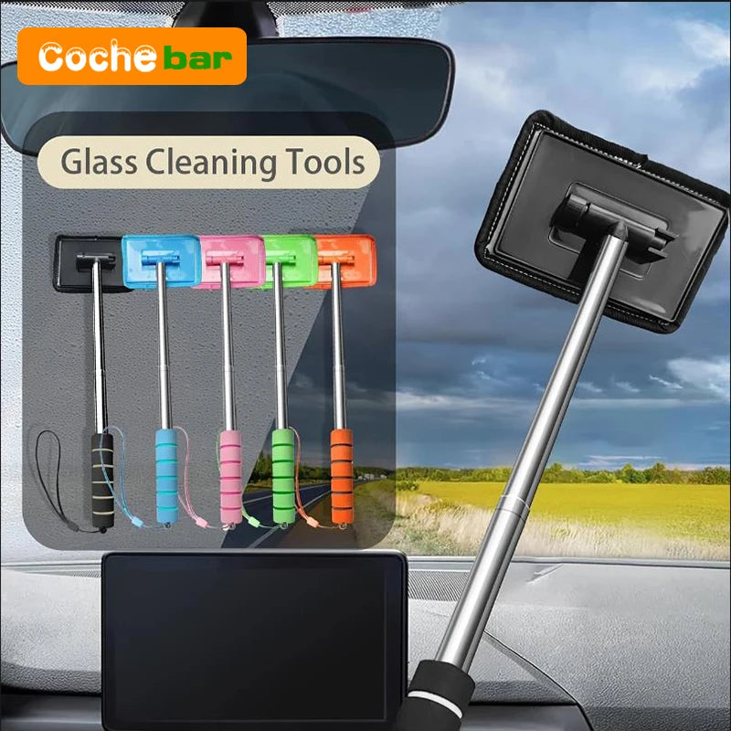 Telescopic Car Windshield Wiper & Squeegee — Multi-Function Glass Scraper, 32–50cm, 5 Colors
