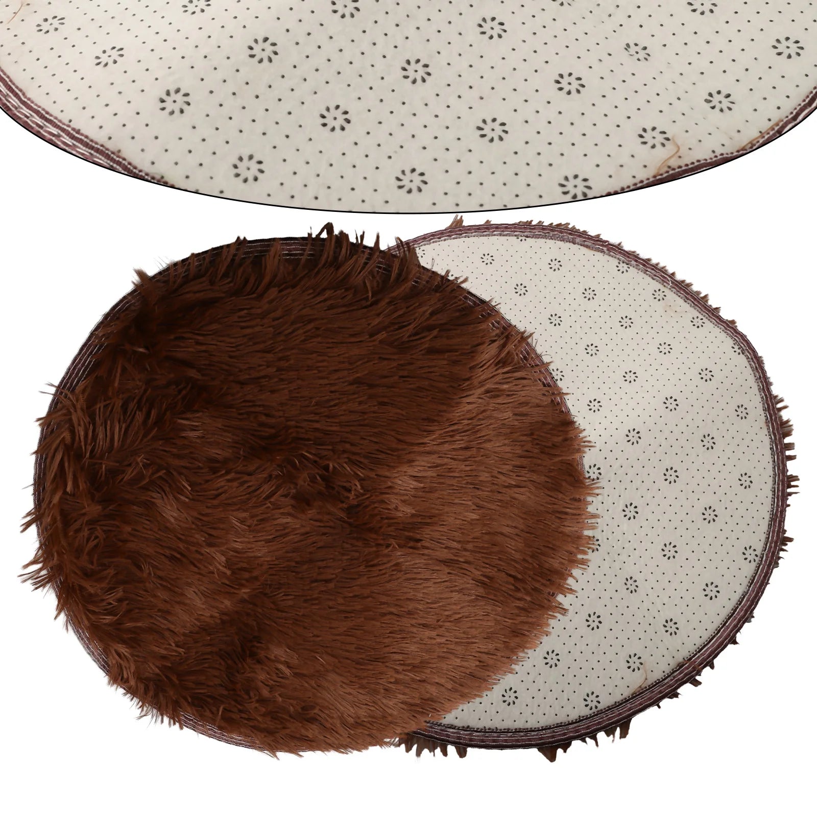 Super Soft Shaggy Area Rug – Anti-Slip 4cm Pile Round Rug for Living Room & Bedroom, 12 Colors & 3 Sizes