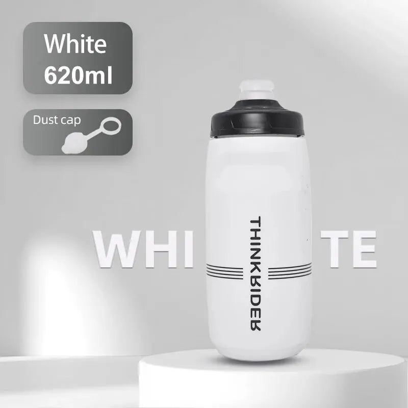 ThinkRider Cycling Water Bottle 620ml/750ml – Squeeze Jet, Leakproof, MTB & Road Bike Cage Compatible, 0–70°C