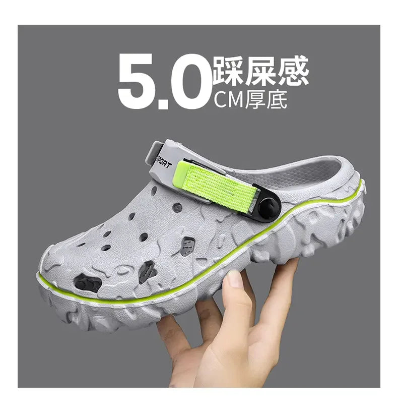 Men's Summer Clogs — Non-Slip Breathable Thick Bottom Beach Sandals Big Size 45 46 47