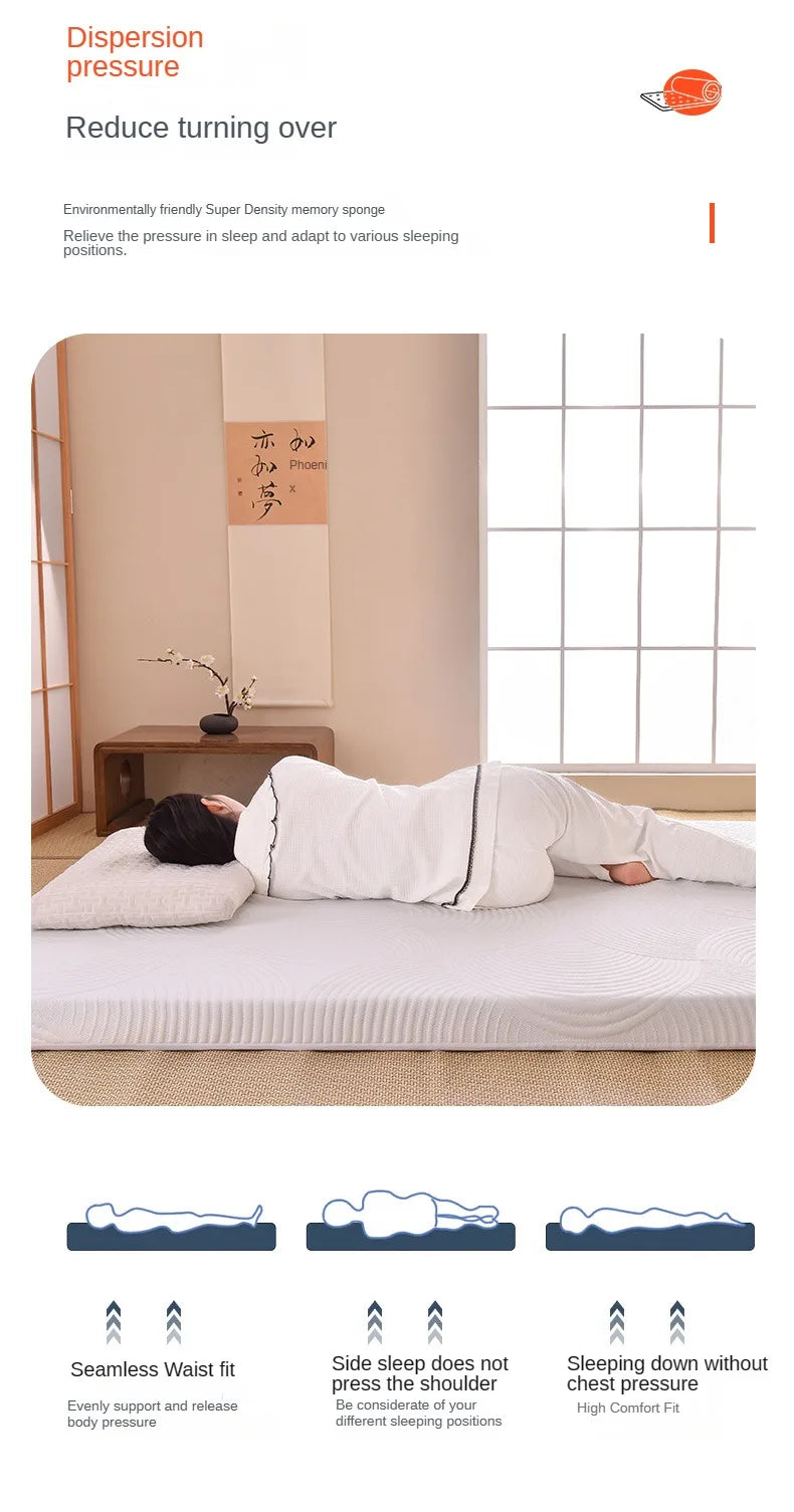 Cooling Gel Memory Foam Mattress Topper – 8cm Thick, Removable Cover, Pain Relief