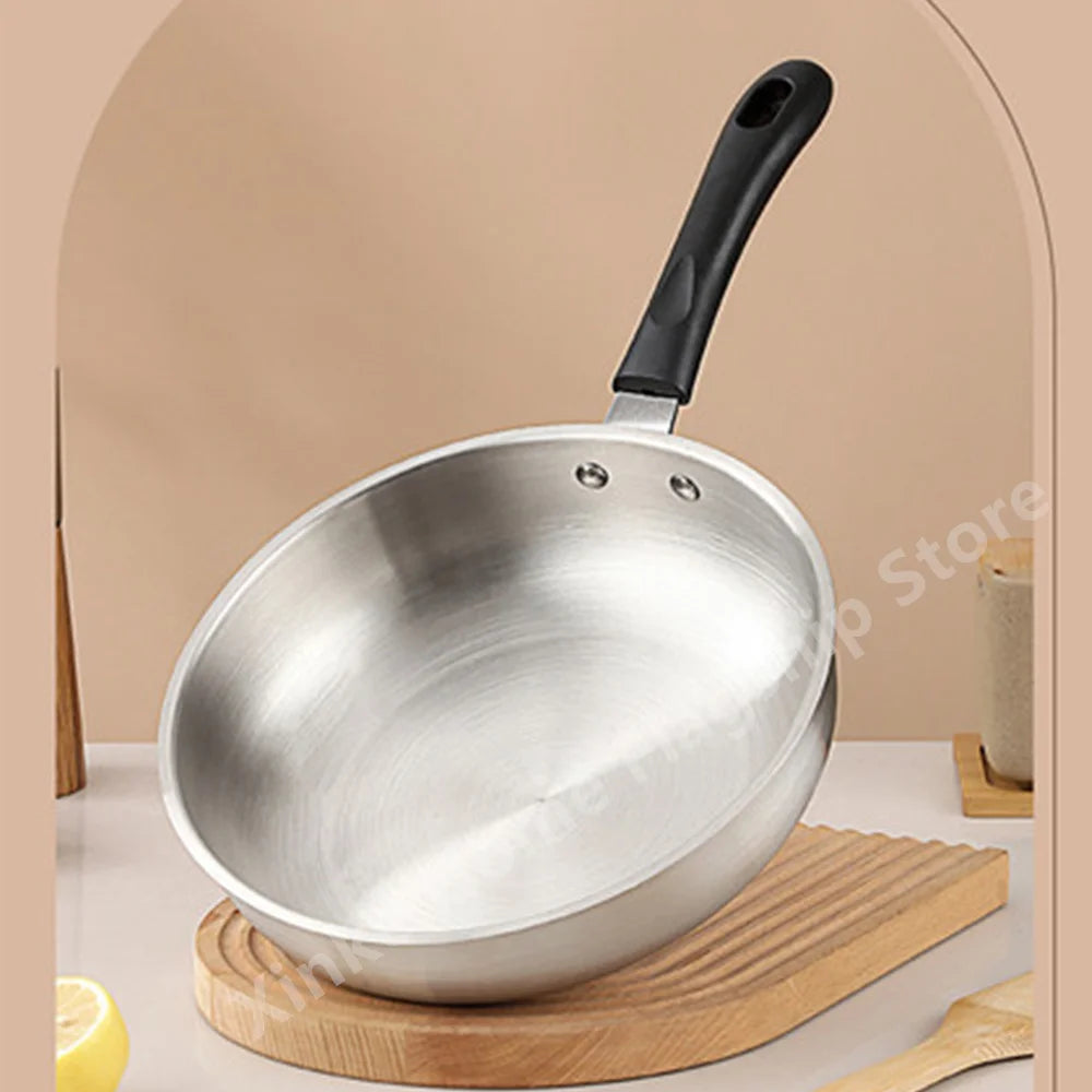 Stainless Steel Wok – Uncoated 24cm & 26cm Frying Pan