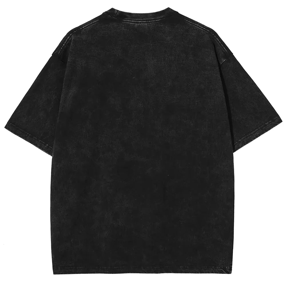 Kaneki Ken Tokyo Ghoul Anime Graphic T-Shirt — Washed Cotton Harajuku Retro Tee
