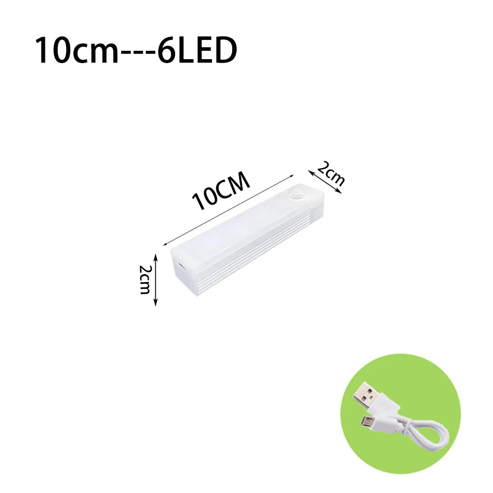 Motion Sensor LED Night Light – USB-C Rechargeable, 3 Color Temps, Wireless Cabinet & Staircase Lamp