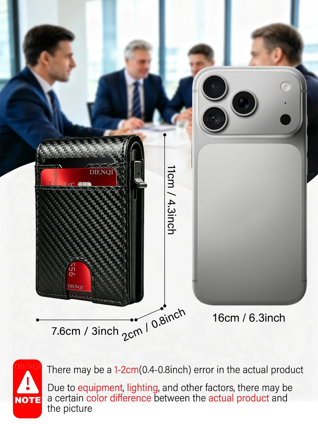 RFID Blocking Credit Card Holder Wallet for Men – Hardcase Smart Wallet with ID Slot