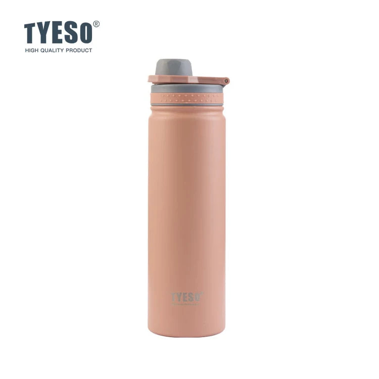 TYESO 304 SS Vacuum Thermos Bottle – Wide Mouth, Leakproof, 6–12Hr, 600–1200ml, 10+ Colors, Optional Cup Bag