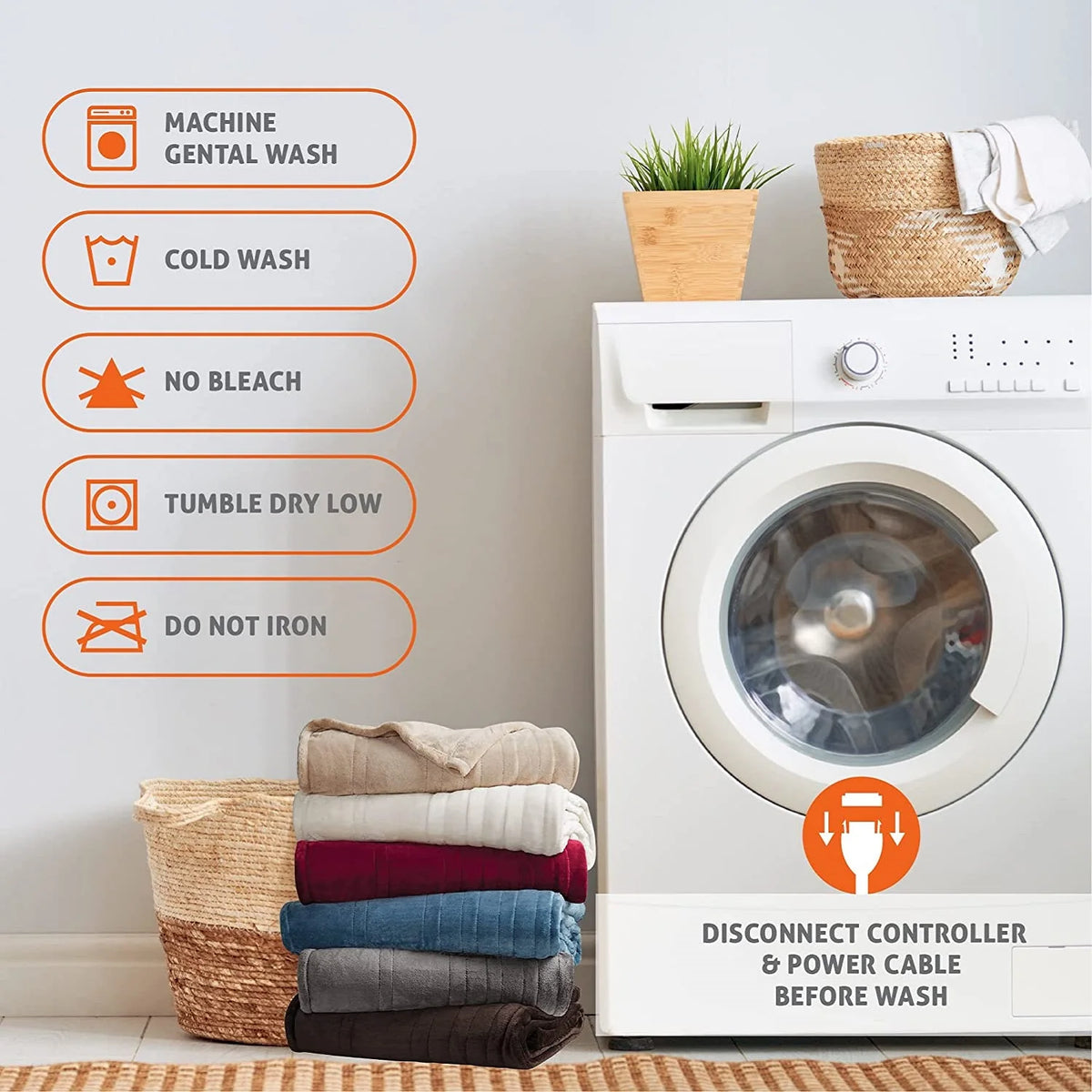 Electric Heated Blanket – Soft Throw with 6 Heating Levels, 4-Hour Auto-Off & Overheat Protection