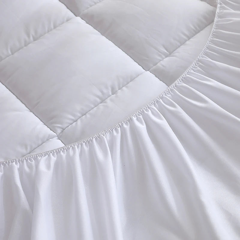360GSM Quilted Mattress Topper & Protector Cover – Anti-Pull, 15–17" Deep Pocket, Twin to King, 2 Colors
