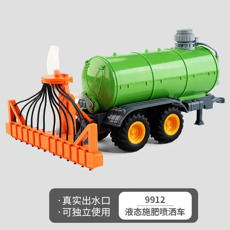 Farm Tractor Toy with Trailer & Accessories – Simulation Farmer Vehicle Set for Kids