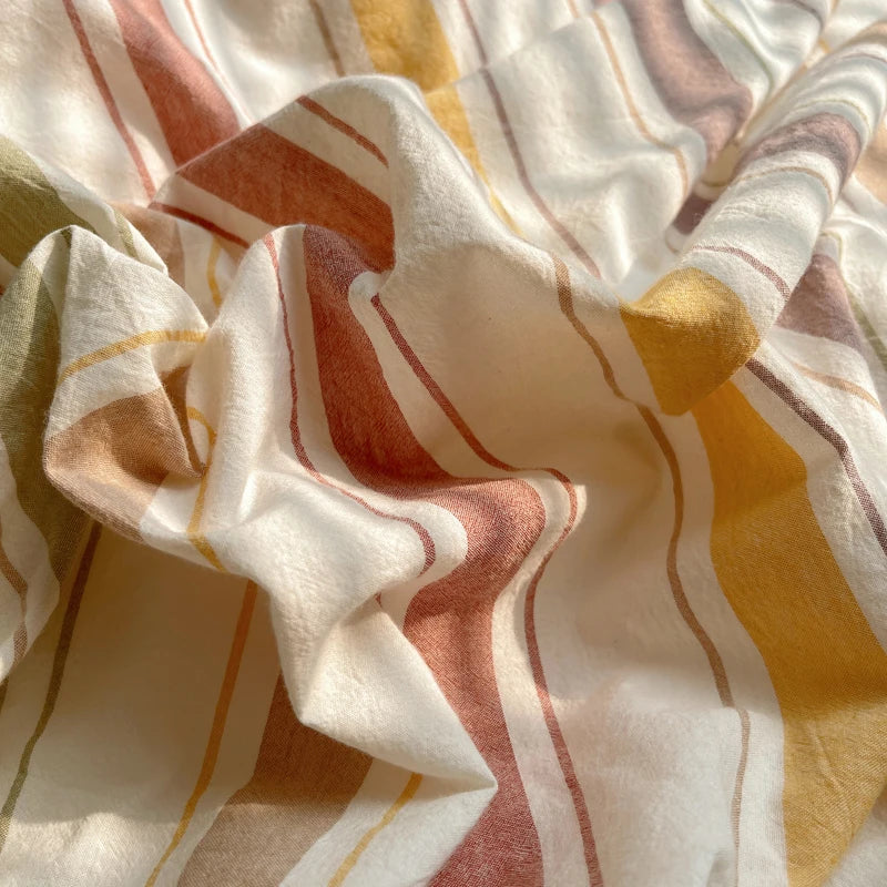 100% Cotton Stripe Bedding Set – Duvet Cover with Pillowcases, Twin to King