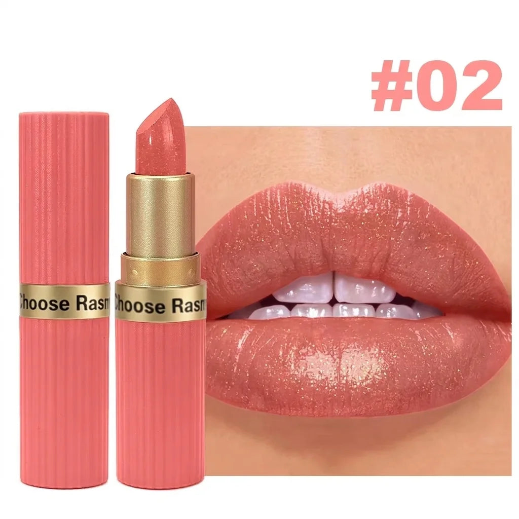 Pearlescent Glitter Velvet Lipstick — Waterproof Matte Shimmer Diamond Finish