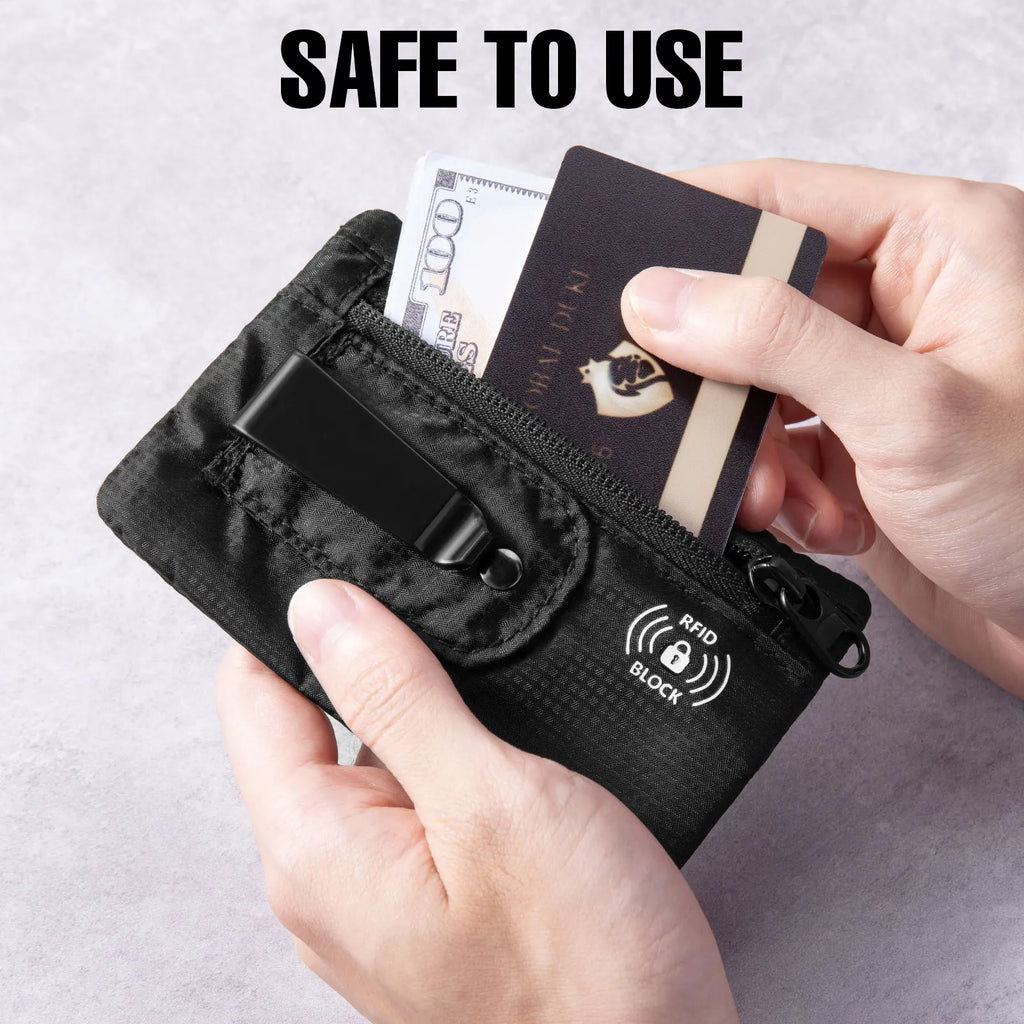 RFID Blocking Hidden Money Belt – Large Travel Pouch for Cards, Cash & Passport