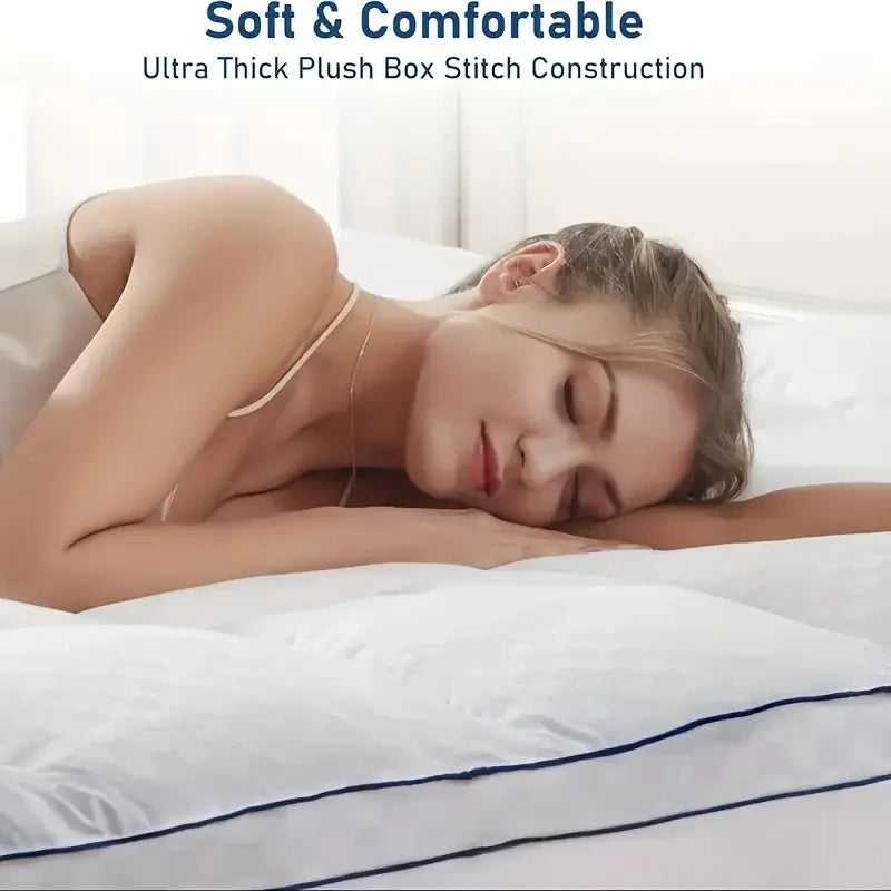 Extra Thick 1000GSM Mattress Topper – Cooling, Noiseless, Breathable, Deep Pocket, Machine Washable