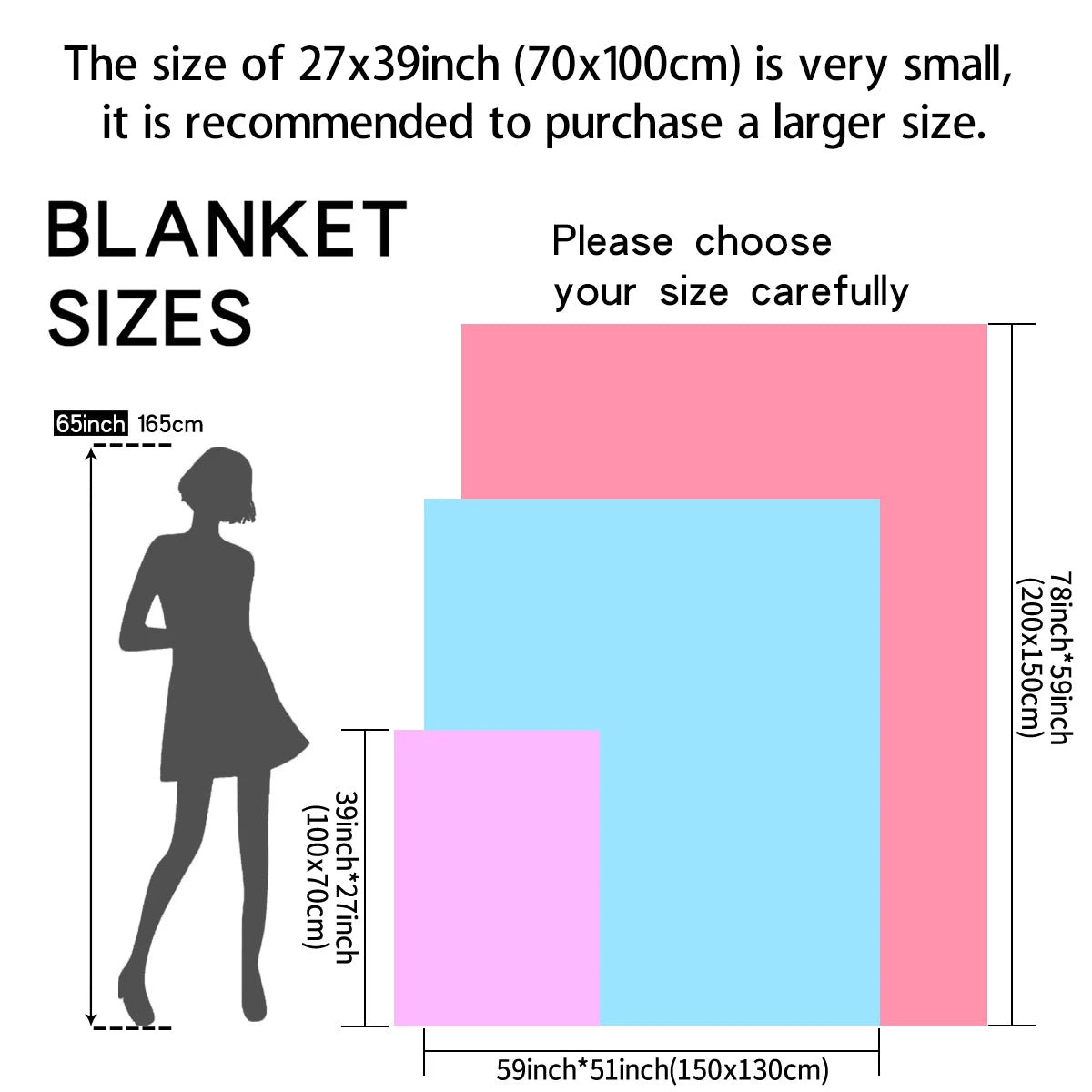 Soft Flannel Blanket – Warm Nap Throw in Multiple Colors, Christmas Gift Blanket