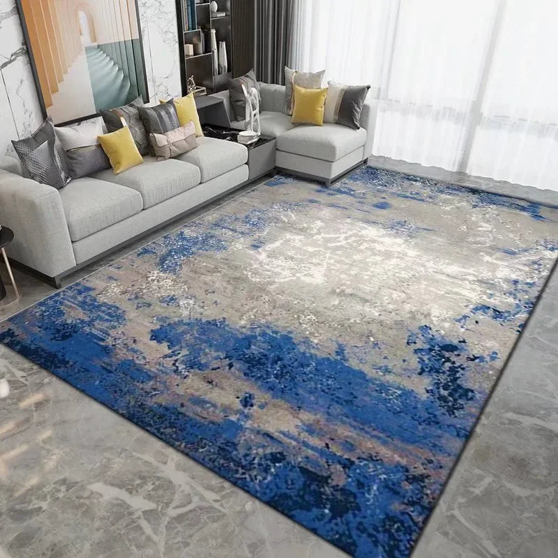 Nordic Geometric Large Area Rug – Washable Non-Slip Carpet for Living Room & Bedroom