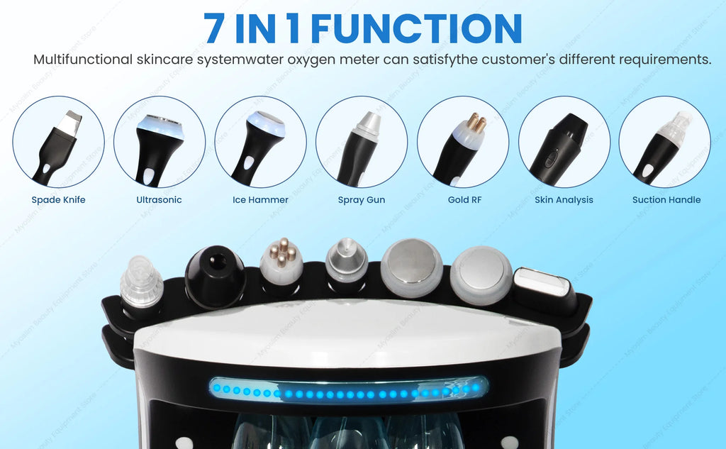 MYOSLIM 7-in-1 Smart Skin Analysis & Beauty Machine – Blackhead Remover, Wrinkle Reduction & Skin Tester