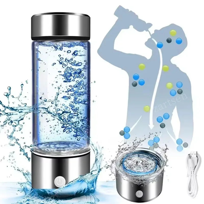 Hydrogen-Rich Water Cup — Portable USB Electric Generator with Titanium Filter
