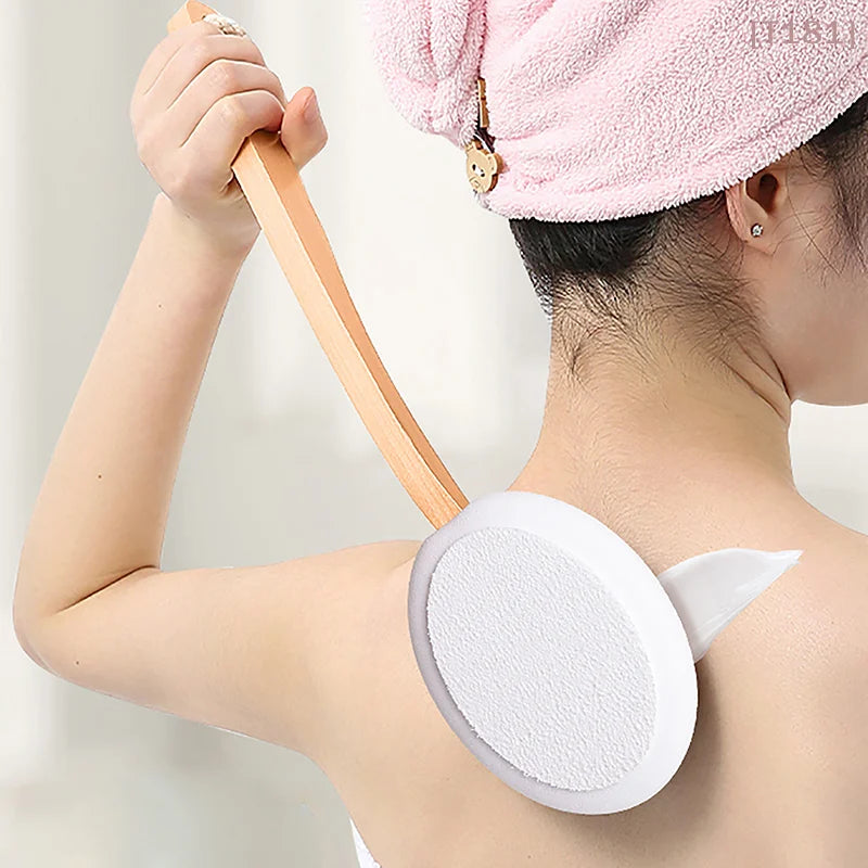 Long Handle Shower Body Brush Scrubber – Multi-Function Sunscreen Applicator & Cleaner Brush