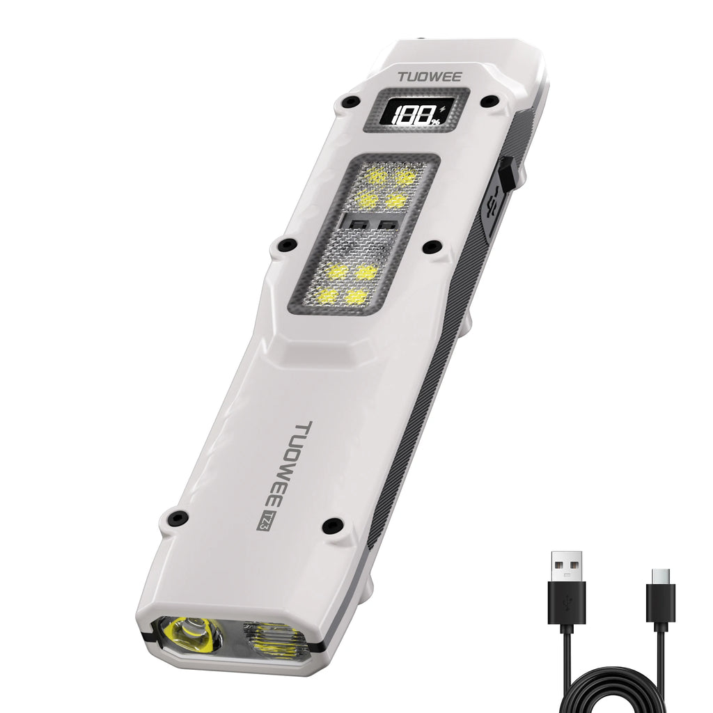 Rechargeable EDC Flashlight – 1600 Lumen, UV Detector, 9 Modes, Memory Mode, Lock, USB-C Fast Charge