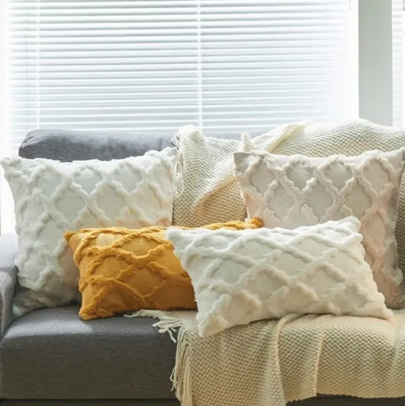 Faux Fur Luxury Plush Throw Pillowcase – Soft Decorative Cushion Cover, Multiple Colors & Sizes