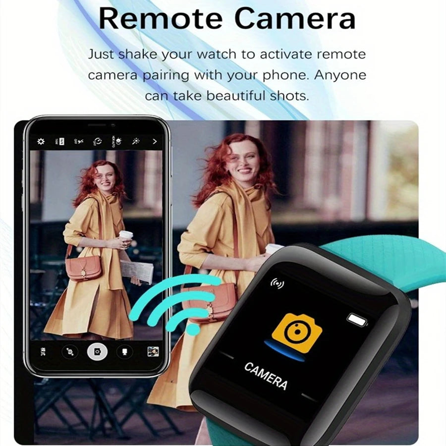 Track Every Move. Every Day. — Y68 & 116Plus Smartwatch | Fitness Tracker, Heart Rate Monitor, Sleep Tracker, Message Alerts, Android & iOS, 9 Colors