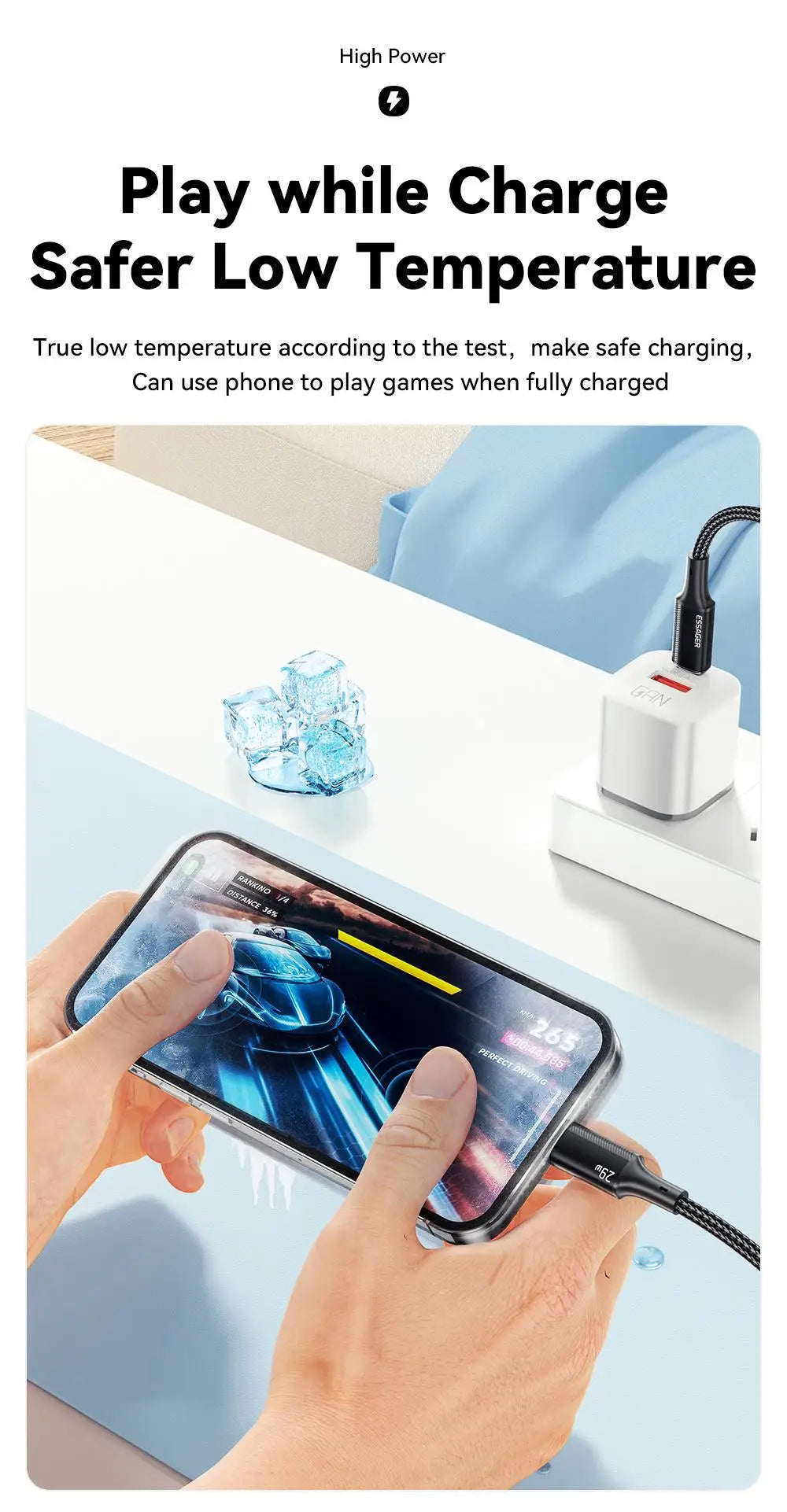 Essager USB-C to Lightning Cable — Fast Charging for iPhone & iPad