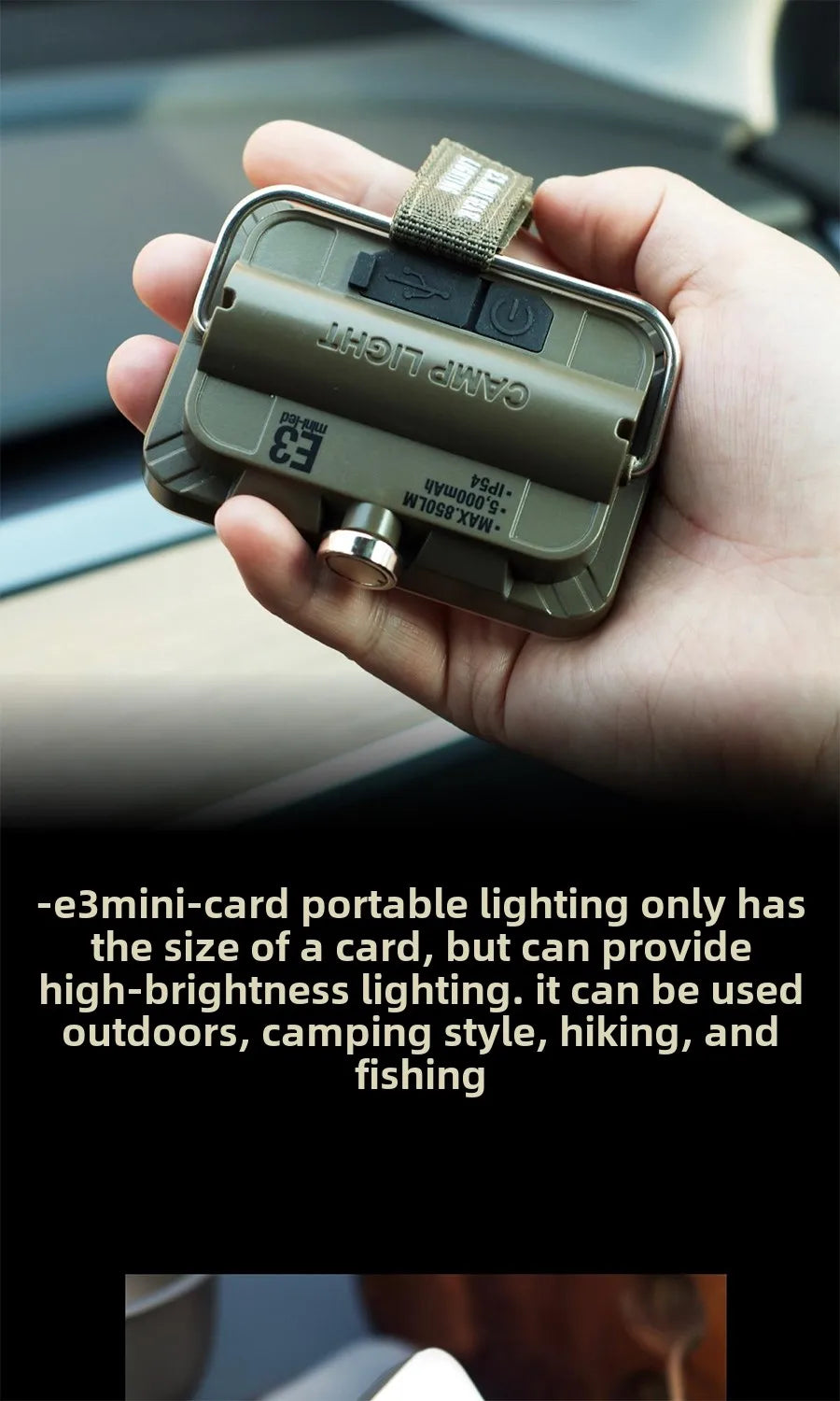 5000mAh LED Camping Tent Light – Rechargeable Waterproof Portable Hanging Emergency Lantern