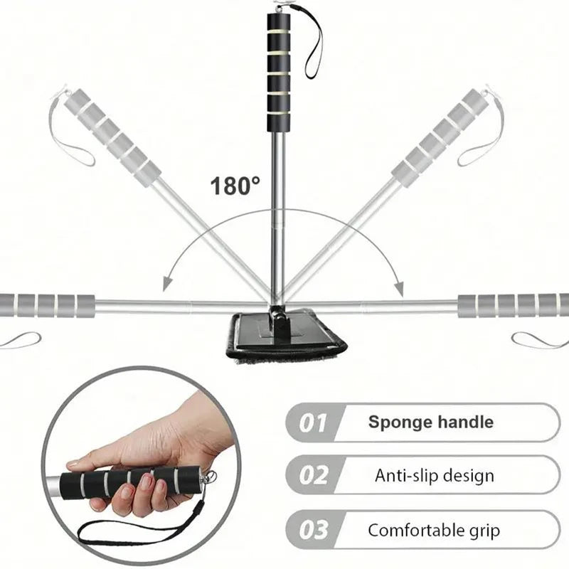 Telescopic Car Windshield Wiper & Squeegee — Multi-Function Glass Scraper, 32–50cm, 5 Colors