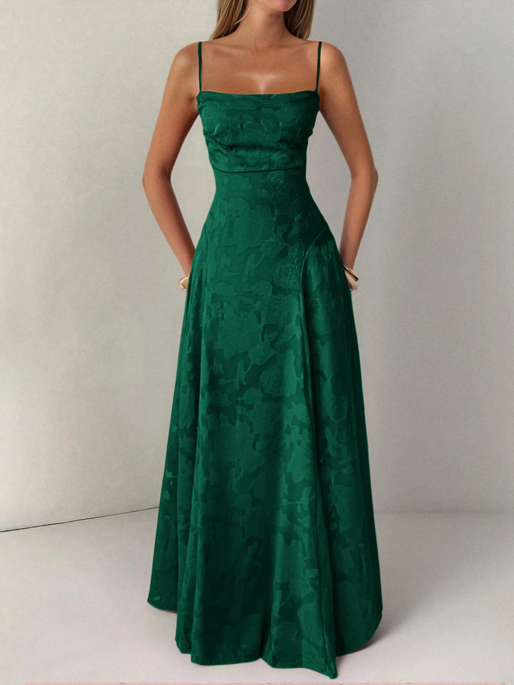 Strapless Tube Top Fit & Flare Midi Dress — Sexy Sleeveless Wedding Banquet Party Dress
