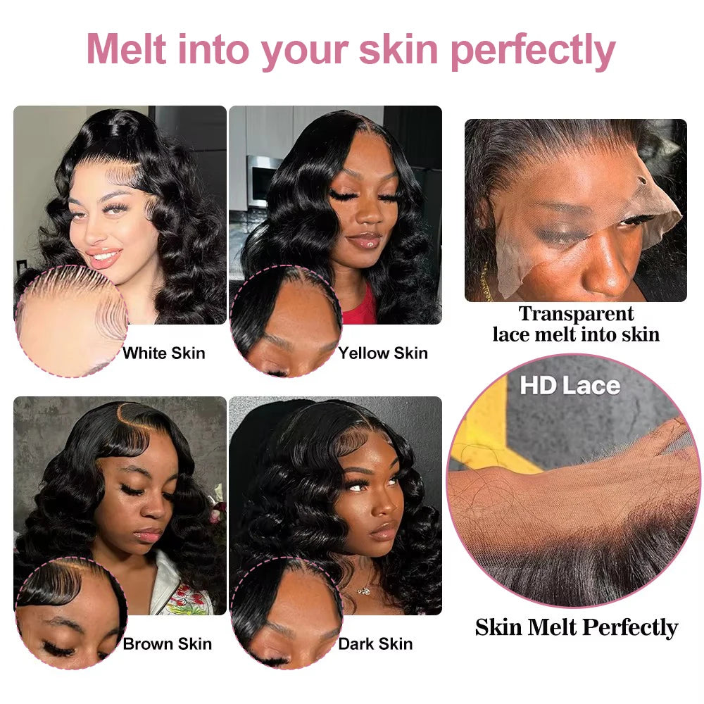 40 Inch Loose Deep Wave Lace Front Human Hair Wig Brazilian Nature Wave Curly Wigs Human Hair 13x6 HD Lace Frontal Wig For Women