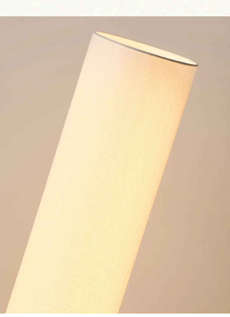 Wood Floor Lamp – Slim Fabric Shade Design