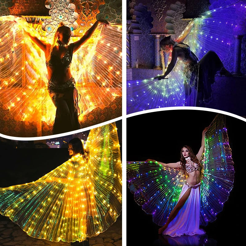 RGB LED Butterfly Wings Costume — Belly Dance & Halloween Dress-Up