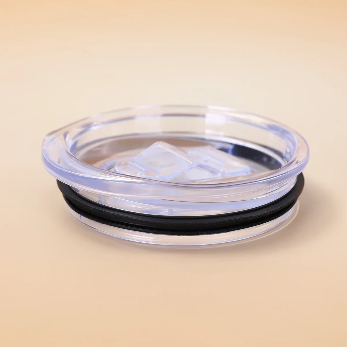 Push-Slide Replacement Lid for 12oz 16oz 20oz 30oz Slim Tumbler Cups – Leakproof Transparent Plastic Cup Lid