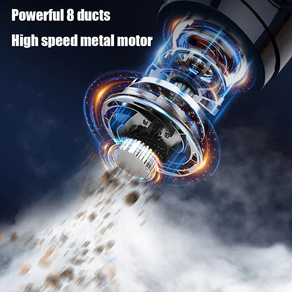 Cordless Handheld Car Vacuum — 6000Pa Wet & Dry Portable Vacuum with HEPA Filter