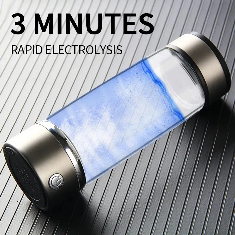 Hydrogen Water Bottle Generator — Improve Water in 3 Minutes, Quick Electrolysis