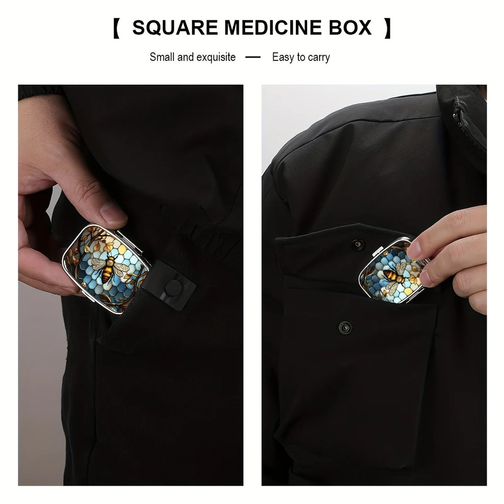 Colorful Metal Pill & Jewelry Organizer Box