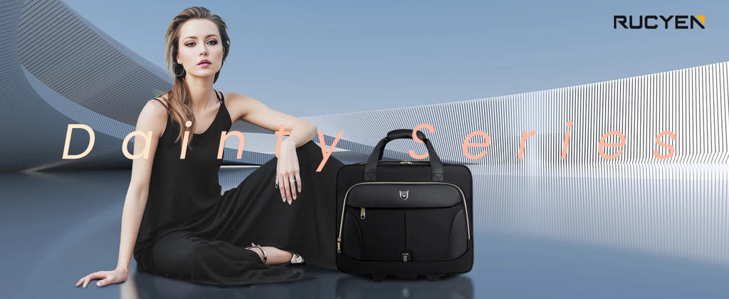 Rolling Laptop Briefcase – Waterproof 2-Wheel Business Luggage