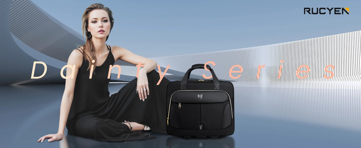 Rolling Laptop Briefcase – Waterproof 2-Wheel Business Luggage