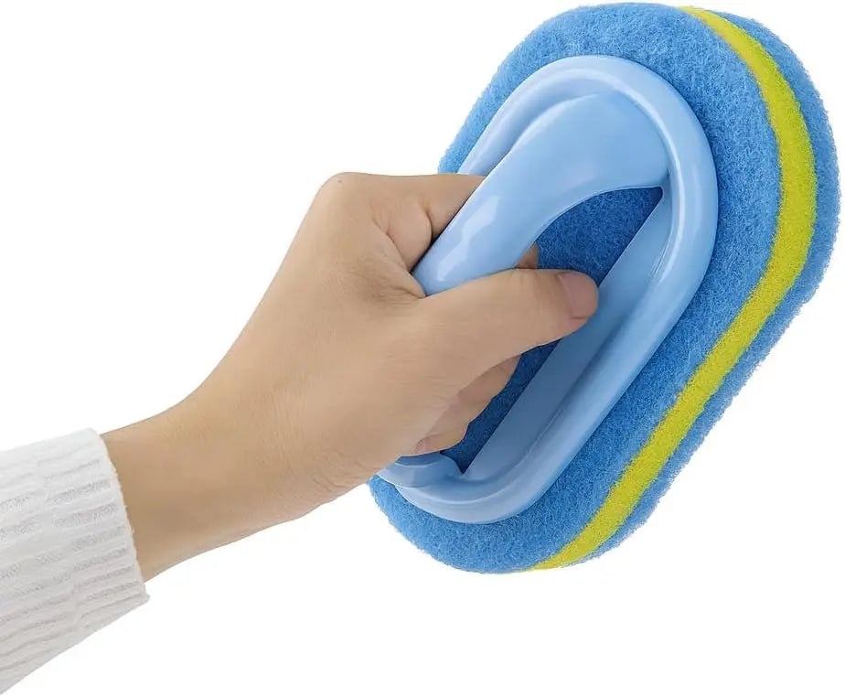 All-Purpose Cleaning Brush with Ergonomic Handle — Bathroom, Kitchen & Toilet Scrubber