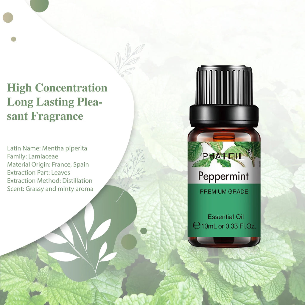 Pure Plant Essential Oil 10ml – Aromatherapy Oil for Diffusers, Humidifiers & DIY, 37 Scents