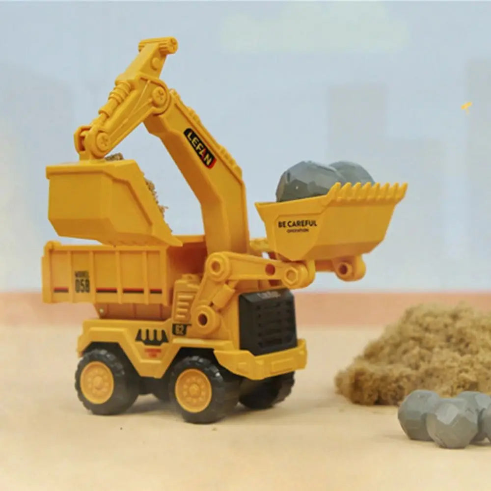 Large Construction Vehicle Toy – Bulldozer, Excavator & Dump Truck Model for Kids