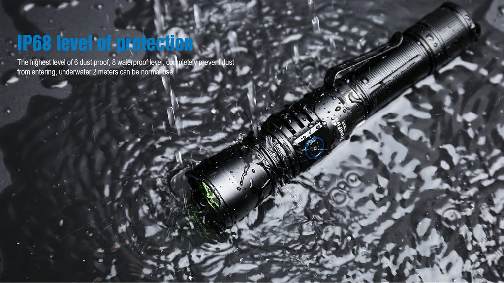 Trustfire T30R Tactical Flashlight – 1100M Range, 460LM, 18650 Rechargeable Self-Defense Torch