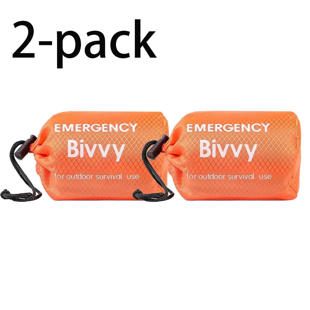 Emergency Mylar Survival Sleeping Bag – Thermal Bivy Sack, Lightweight Waterproof Shelter for Camping & Hiking