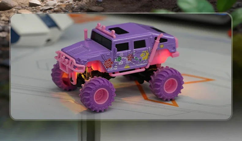 hot model 1:64 mini alloy remote control truck 2.4G four-wheel drive big foot off-road vehicle simulation model children toy car