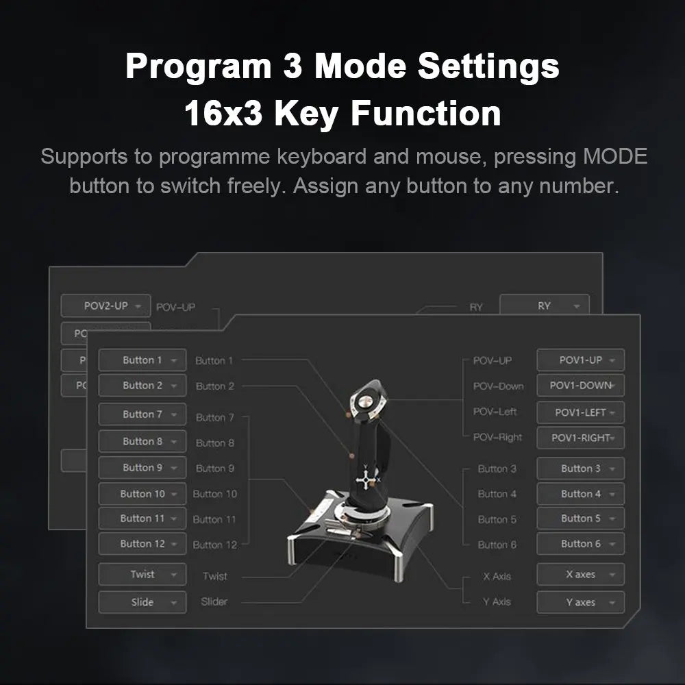 PXN 2119 PRO Flight Simulator Joystick – Vibration Gamepad for PC & PS4